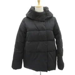 グローブ grove ダウンジャケット 上着 M 黒 ブラック フード付き ハイネック 無地 /HO38 ■ECC004のサムネイル