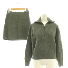 クロエ CHLOE ×UNIQLO プレミアムラムハーフジップセーター×スカート セットアップ ニット ウール M グレー /CX ■OSのサムネイル