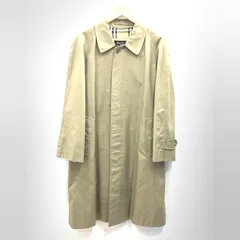 【中古】BURBERRYS ステンカラーコート サイズ44ショート カーキ 裏地ノバチェック ▲左袖ボタン破損 バーバリー[92]のサムネイル