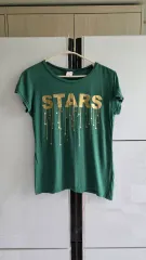 韓国製 半袖 Tシャツ 緑色 55 S 新品のサムネイル
