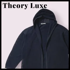 ほぼ未使用 theory luxe フード ロングカーディガン 七分袖 メッシュ サマーニット ブラック 38（Mサイズ相当）のサムネイル