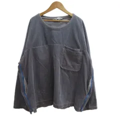 サンシー SUNSEA プルオーバー Tシャツ 3 グレー コーデュロイ 長袖 サイドジップ /PP ■GY03のサムネイル