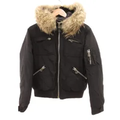 ラルフローレン RALPH LAUREN ダウンジャケット ブルゾン リアルファー ナイロン 7 黒 ブラック /JS ■GY62のサムネイル