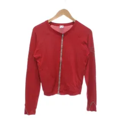 エンポリオアルマーニ EMPORIO ARMANI カーディガン XL 赤 レッド 長袖 ジップアップ ラウンドネック ナイロン /NU ■GY06のサムネイル