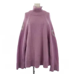 パトゥ PATOU オーバーサイズダブルカラー ジャンパー ニット セーター 長袖 ハイネック ウール カシミヤ S 紫 KN0608043475L /BMのサムネイル