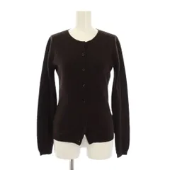 ビーシービージーマックスアズリア BCBGMAXAZRIA ニットカーディガン 長袖 クルーネック 薄手 カシミヤ S 茶 ブラウン /BB ■ECC001のサムネイル