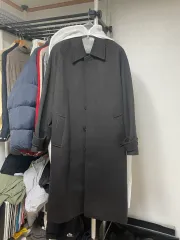 INSILENCE 麻 カシミア バルマカーン コート マッドグレー(L)のサムネイル