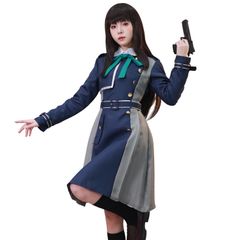신병 양품 이노우에 타키나 코스프레 의상 유니폼 리콜리스 리코일 코스프레 캐릭터 cosplay 이벤드 어른용 가장 문화제 코스튬 스테이지복(이노우에 타키나 유니폼, XL)