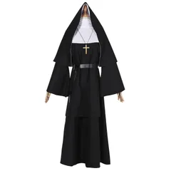 [NSPSTT] シスター服 黒 コスプレ衣装 シスター コスプレ 演劇 忘年会 コスチューム GC408A（ブラック、XL）のサムネイル