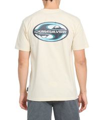 クイックシルバー メンズ トップス シャツ グラフィック Quiksilver Yin Yang Short Sleeve Graphic TShirt Bone White ホワイト