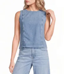 スパンク レディース トップス シャツ クルーネック ノースリーブ SPANX Crew Neck Sleeveless Woven Top Light Abraided21のサムネイル