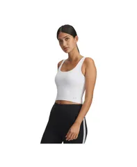 アンダーアーマー レディース トップス タンクトップ プリント クロップド Under Armour Womens Motion Print Cropped Tank Top White Halo Gのサムネイル