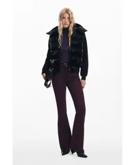 デジグアル レディース アウター ジャケット・ブルゾン ジャケット Desigual Womens Shiny convertible padded jacket Black ブラックのサムネイル