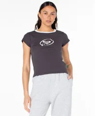 ロキシー レディース トップス シャツ クルーネック Roxy Womens Saturn Classic 90s Baby Crewneck Top Phantom Saturn Classicのサムネイル