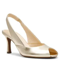 アンクライン レディース シューズ パンプス Anne Klein Womens Jovi Peep Toe Slingback Pumps Gold ゴールドのサムネイル