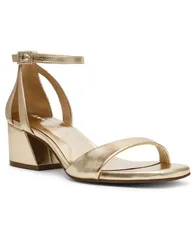 アンクライン レディース シューズ サンダル アンクル ヒール Anne Klein Womens Mia Ankle Strap Block Heel Dress Sandals Light Golのサムネイル