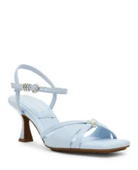アンクライン レディース シューズ サンダル アンクル Anne Klein Womens Jelena Ankle Buckle Strap Dress Sandals Light Blue ブルーのサムネイル
