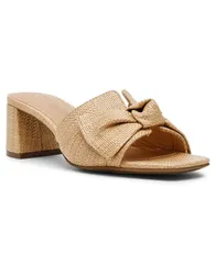 アンクライン レディース シューズ サンダル ヒール Anne Klein Womens Kizmet Knot Block Heel Dress Sandals Natural Raffiaのサムネイル