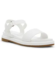アンクライン レディース シューズ サンダル Anne Klein Womens Elani Round Toe Footbed Sandals White ホワイトのサムネイル