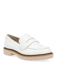 アンクライン レディース シューズ パンプス ローファー Anne Klein Womens Emmylou Lug Sole Loafers White ホワイトのサムネイル