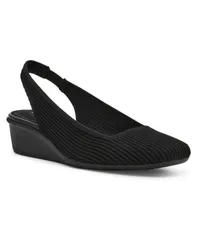 アンクライン レディース シューズ パンプス ヒール Anne Klein Womens Witty Slingback Wedge Heel Pumps Blacknit ブラックのサムネイル