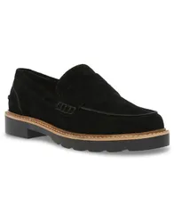 アンクライン レディース シューズ パンプス ローファー Anne Klein Annie Klein Womens Emmylou Lug Sole Slip On Loafers Black ブラのサムネイル