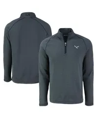 カッターアンドバック メンズ アウター ジャケット・ブルゾン フリース ジャケット Cutter Buck Mens Heather Black Philadelphia Eagles Peshastのサムネイル