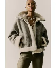 デジグアル レディース アウター ジャケット・ブルゾン Desigual Womens Doublefaced jacket Gray グレーのサムネイル