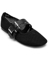 ダナ キャラン ニューヨーク レディース シューズ パンプス メッシュ DKNY Womens Dade Mesh Buckle Ballet Flats Black ブラックのサムネイル