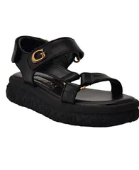 ゲス レディース シューズ サンダル プラットフォーム GUESS Womens Lanara Strappy Sport Quattro G Platform Footbed Sandals Blaのサムネイル