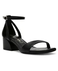 アンクライン レディース シューズ サンダル ヒール Anne Klein Womens Mia Block Heel Sandals Black Smooth ブラックのサムネイル