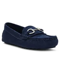 アンクライン レディース シューズ パンプス ローファー Anne Klein Womens Chrystie Moccasin Driver Loafers Dark Blue ブルーのサムネイル