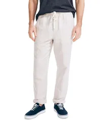 ナウティカ メンズ ボトムス カジュアルパンツ リネン Nautica Mens ClassicFit Elastic Drawstring Linen Pant Wheat Flaxのサムネイル