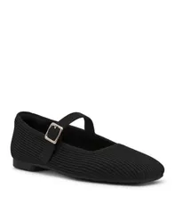 アンクライン レディース シューズ パンプス ニット Anne Klein Womens Mabel Knit Mary Jane Flats Black ブラックのサムネイル