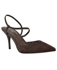 カルバンクライン レディース シューズ パンプス Calvin Klein Womens Cordera Strappy Stiletto Pumps Dark Brown Suede ブラウンのサムネイル