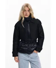 デジグアル レディース アウター ジャケット・ブルゾン Desigual Womens Hybrid padded jacket Black ブラックのサムネイル