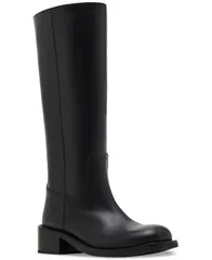 スティーブ マデン レディース シューズ ブーツ・レインブーツ トール ブーツ Steve Madden Womens Riggs Tall SquareToe Boots Black Leatherのサムネイル