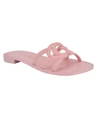 ゲス レディース シューズ サンダル カットアウト ロゴ GUESS Elyho Logo Cutout Flat Jelly Slide Sandals Light Pink ピンクのサムネイル