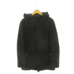 イネドオム INED HOMME コート ウール モヘヤ混 アンゴラ混 2 グレー 黒 ブラック 無地 長袖 フード付き /AH30 ■GY06のサムネイル
