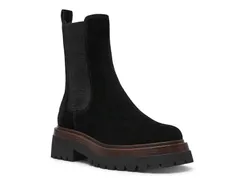 スティーブ マデン レディース シューズ ブーツ・レインブーツ チェルシー ブーツ Steve Madden Blitzen Chelsea Bootie Black Suede ブラックのサムネイル
