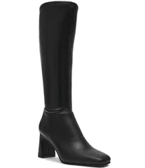 スティーブ マデン レディース シューズ ブーツ・レインブーツ トール ブーツ ヒール Steve Madden Hunny Block Heel Tall Boots Black ブラックのサムネイル