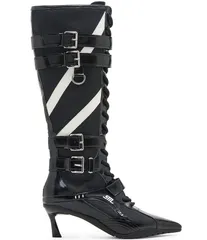 スティーブ マデン レディース シューズ ブーツ・レインブーツ トール ブーツ レース Steve Madden Stark Lace Up Buckle Strap Hardware Sportyのサムネイル