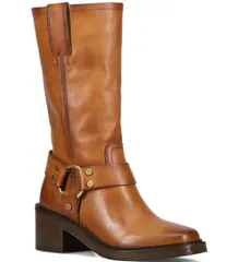 フライ レディース シューズ ブーツ・レインブーツ レザー Frye Kate Leather ORing Hardware Moto Boots Barkのサムネイル