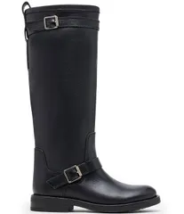 スティーブ マデン レディース シューズ ブーツ・レインブーツ トール レザー Steve Madden Sady Leather Tall Riding Boots Black ブラックのサムネイル