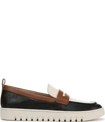 バイオニック レディース シューズ パンプス カラーブロック レザー ローファー Vionic Uptown Colorblock Leather Packable Penny Loafers Blaのサムネイル