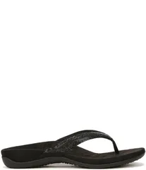 バイオニック レディース シューズ パンプス サンダル Vionic Dillon Shine Rhinestone Thong Sandals Black ブラックのサムネイル