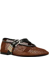 スティーブ マデン レディース シューズ パンプス メッシュ Steve Madden Lucia Mesh Buckle Hardware Croco Accent Mary Jane Balletのサムネイル