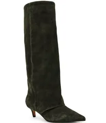 スティーブ マデン レディース シューズ ブーツ・レインブーツ スエード ヒール Steve Madden Luca Suede Cuffed Kitten Heel Boots Olive オリーブのサムネイル