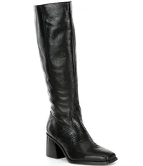 ヴィンスカムート レディース シューズ ブーツ・レインブーツ トール レザー ヒール Vince Camuto Sangeti Leather Square Toe Block Heel Tall Bのサムネイル
