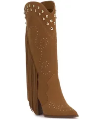 ジェシカシンプソン レディース シューズ ブーツ・レインブーツ フリンジ Jessica Simpson Rosera Studded Fringe Western Boots Tuscan Tanのサムネイル